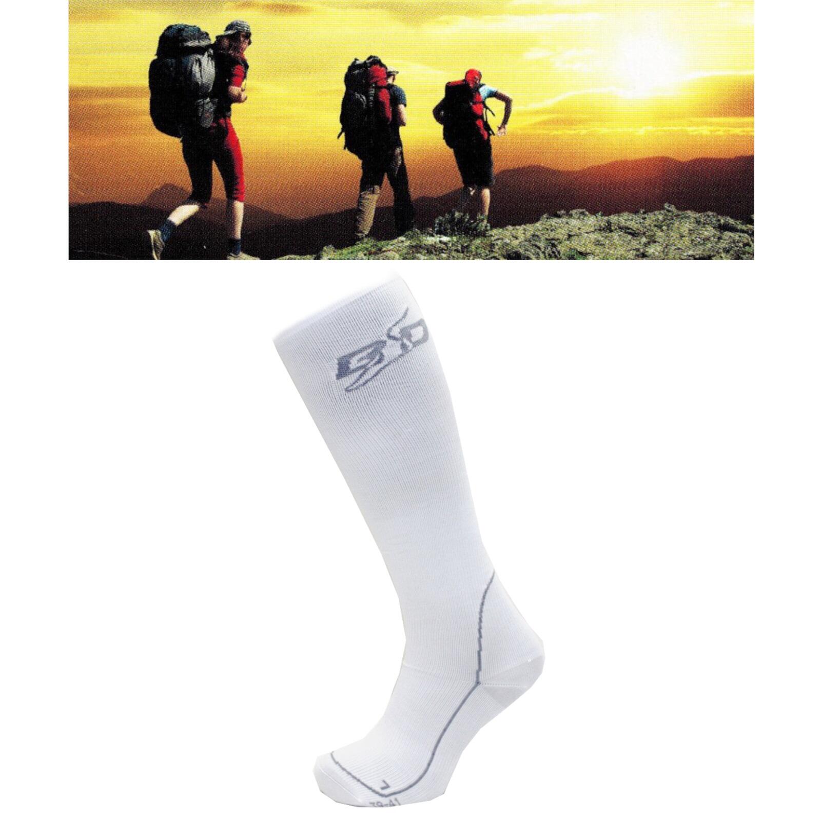 BOOTDOC RECOVENE 7 Kompression white Laufsocken Jogging  Wandern Trekkking