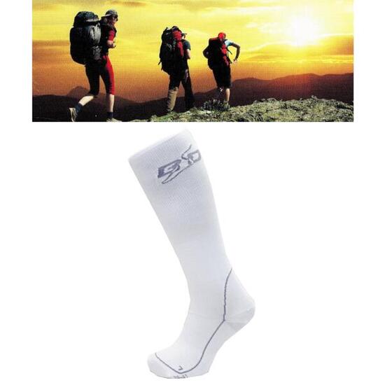 RECOVENE 7 Kompression white Laufsocken Jogging Wandern Trekkking