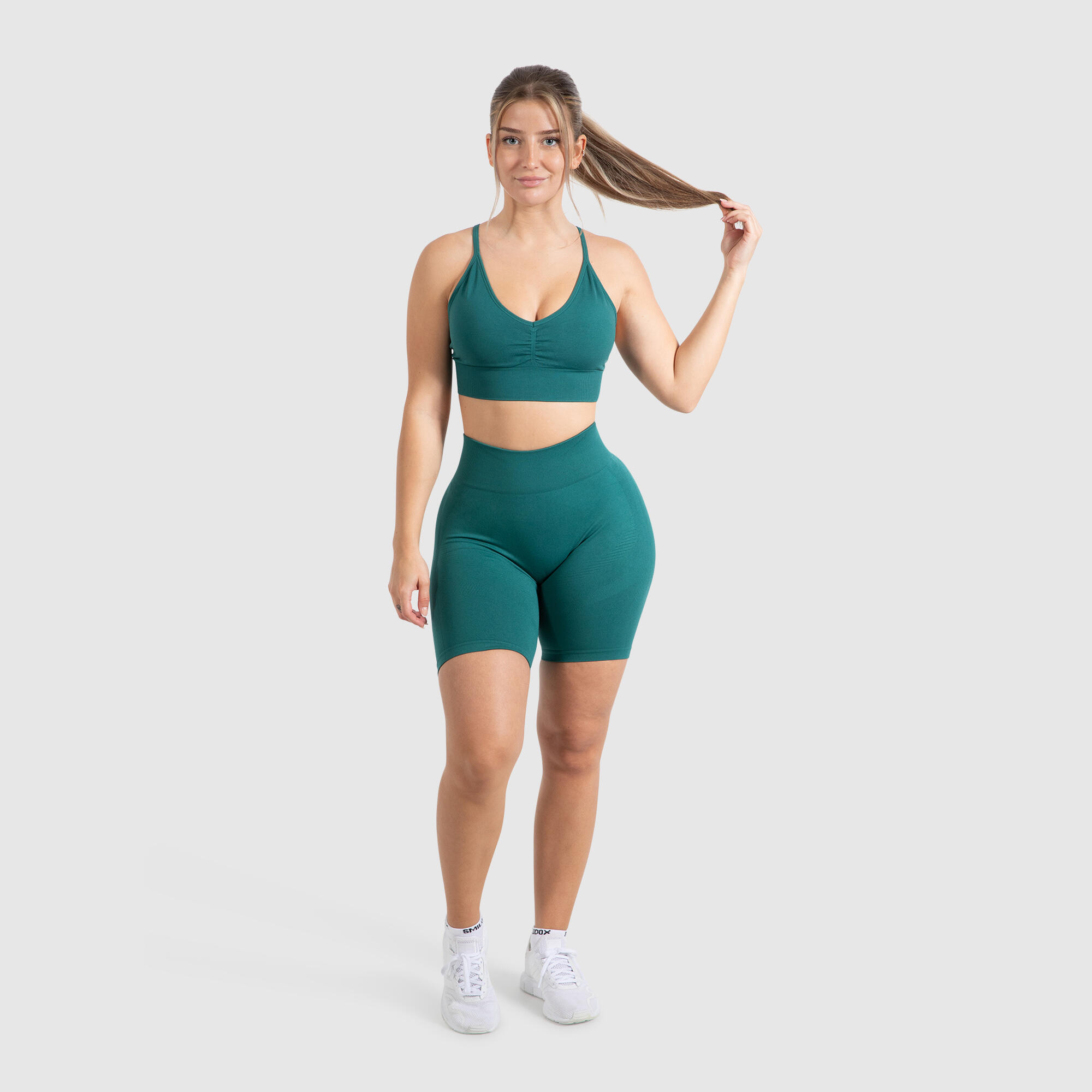 Damen Sport BH Maria Solid Dunkel Grün 3/6