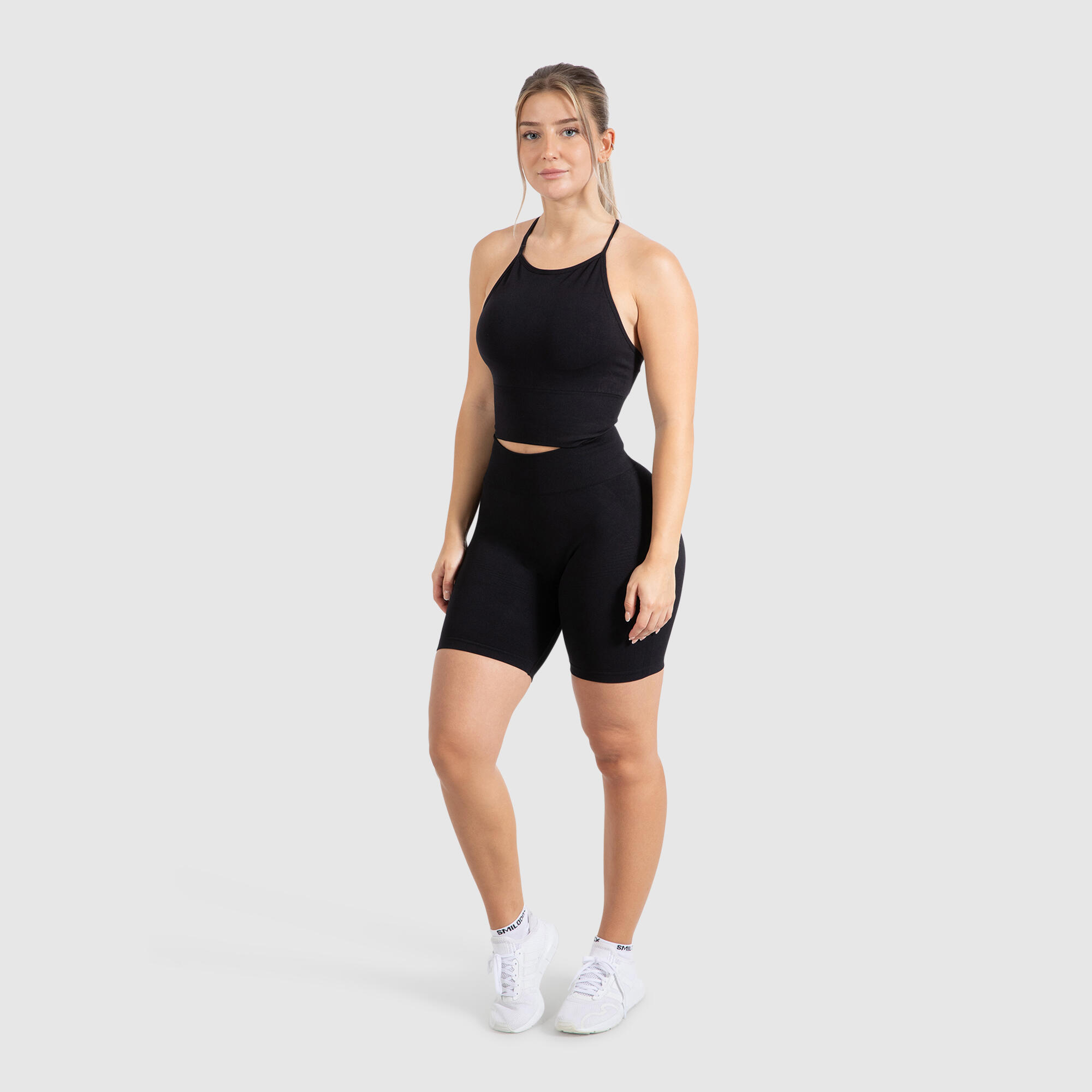 Damen Short Leggings Maria Solid Schwarz 3/6