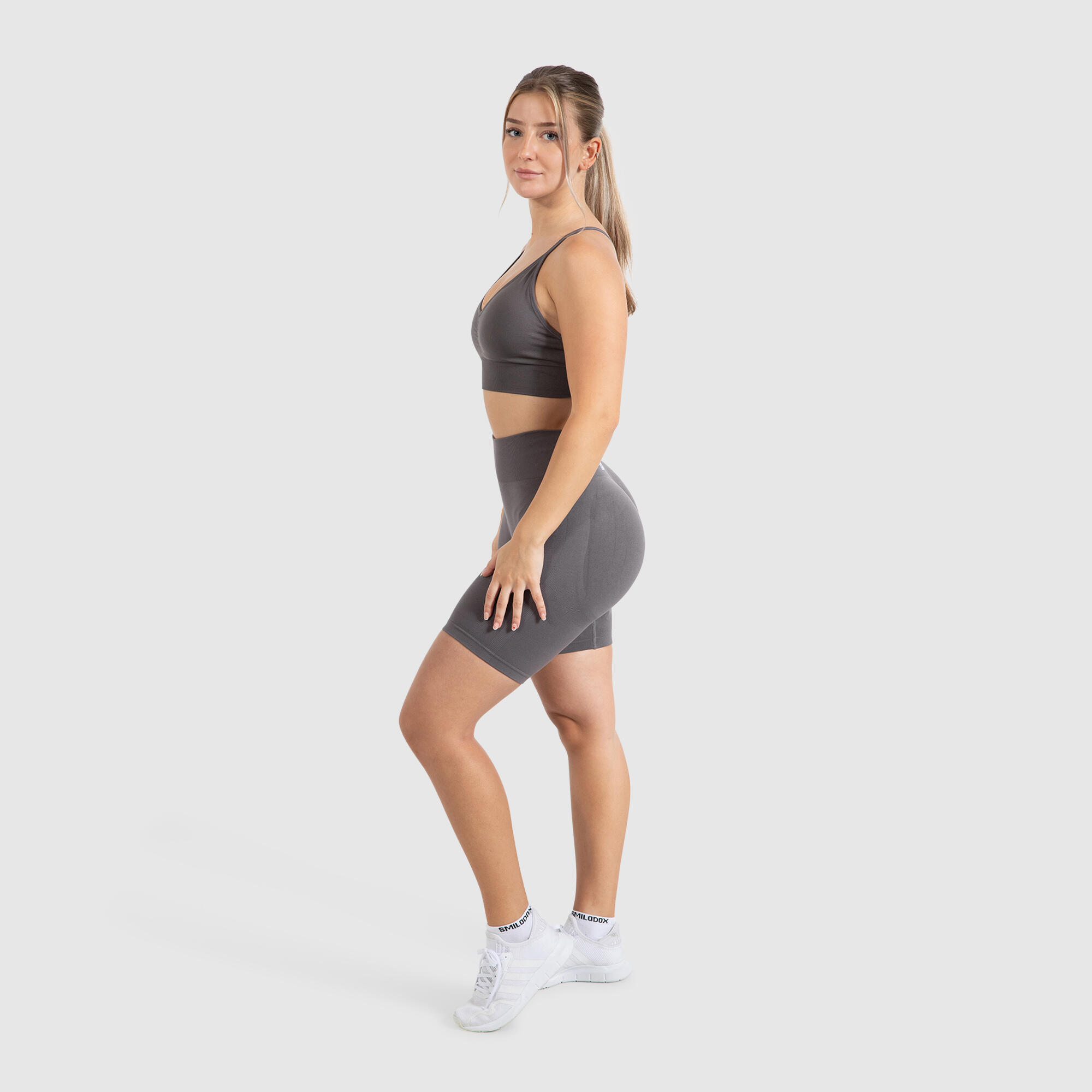 Damen Short Leggings Maria Solid Anthrazit 3/6