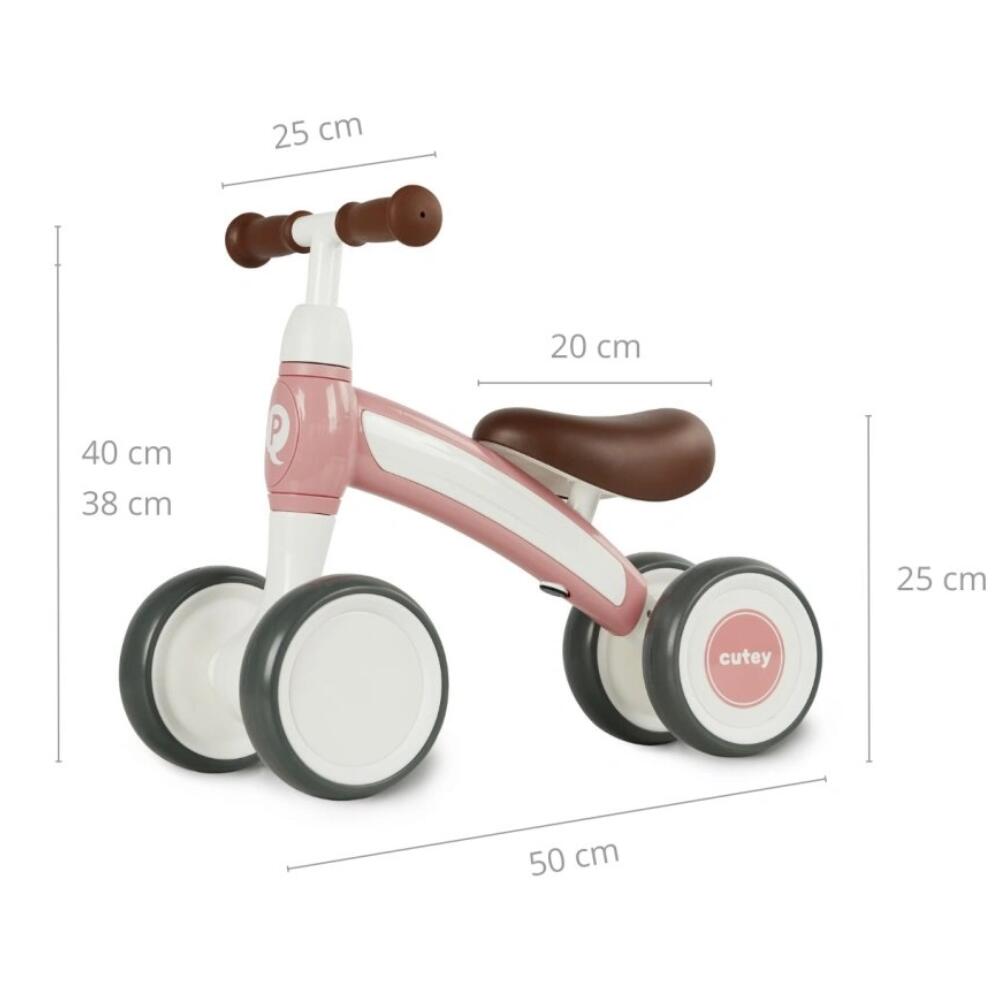 Correpasillos Qplay Cutey 4 Ruedas 50x23x40 cm Rosa 2/6