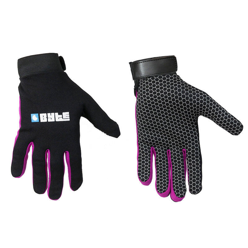BYTE Byte snug fit gloves black purple