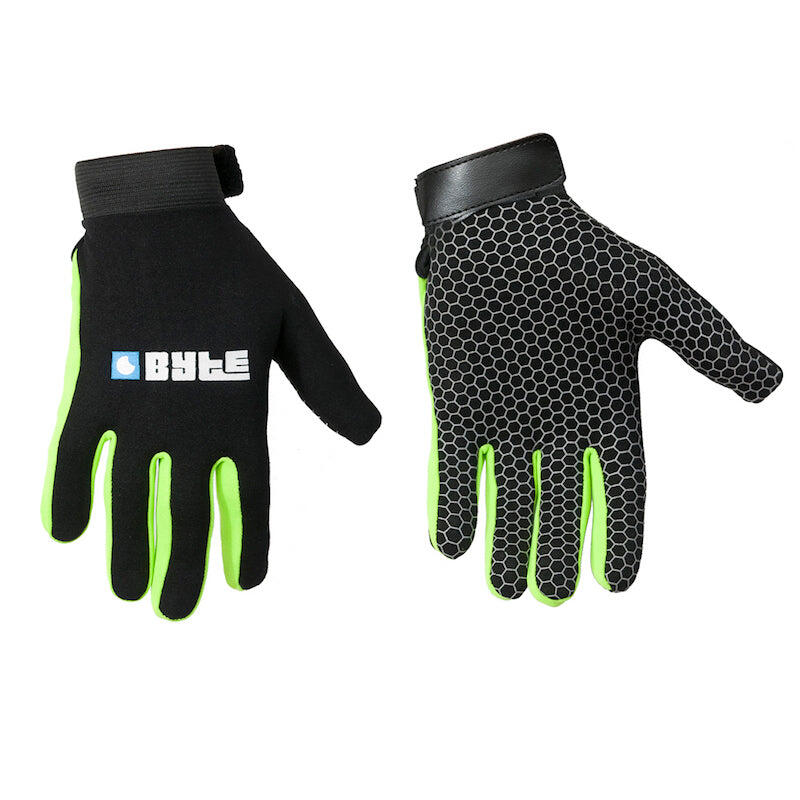 BYTE Byte snug fit gloves black green