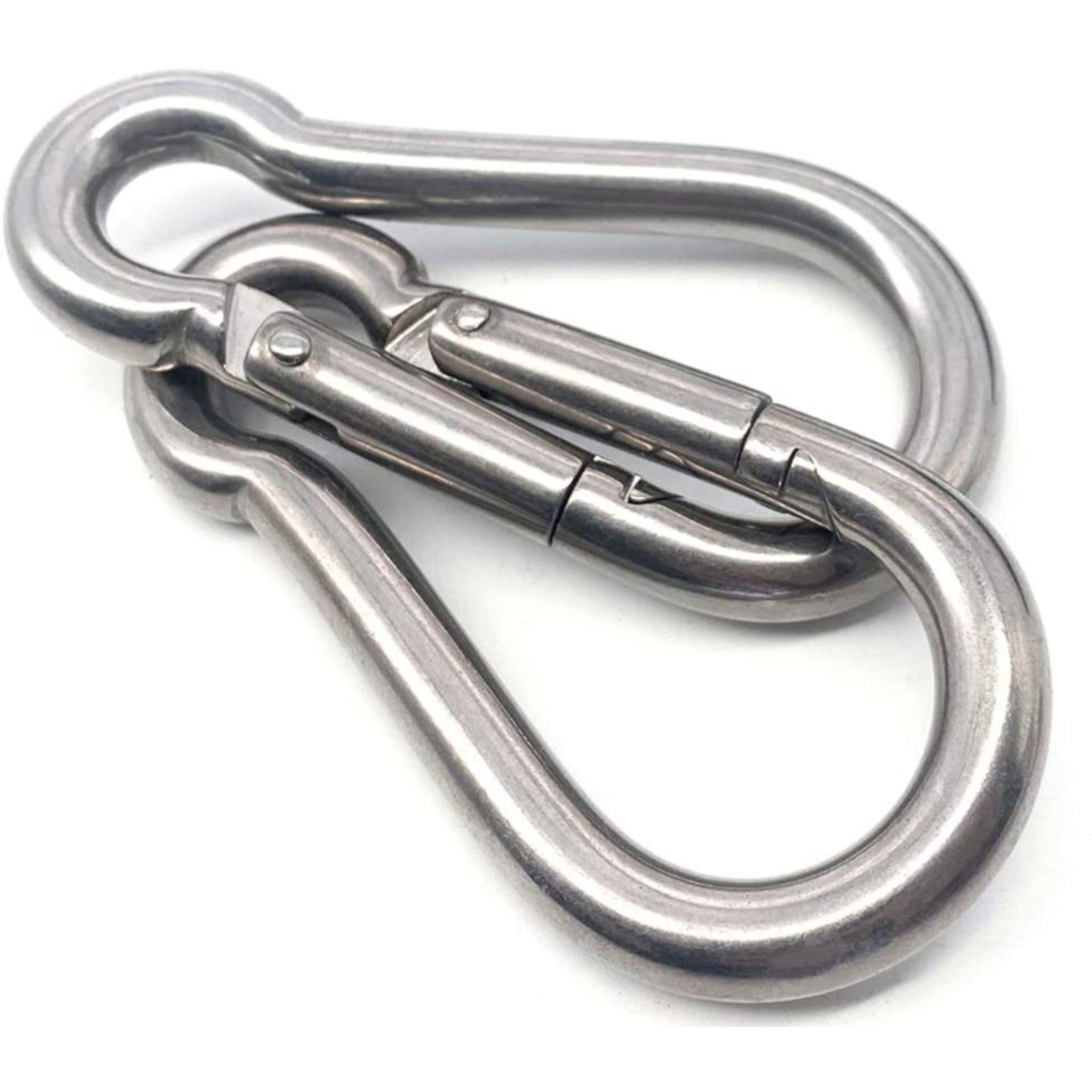 Karabijnhaak voor fitness accessories groot en sterk, 8 × 3 cm, 250 kg 4/7
