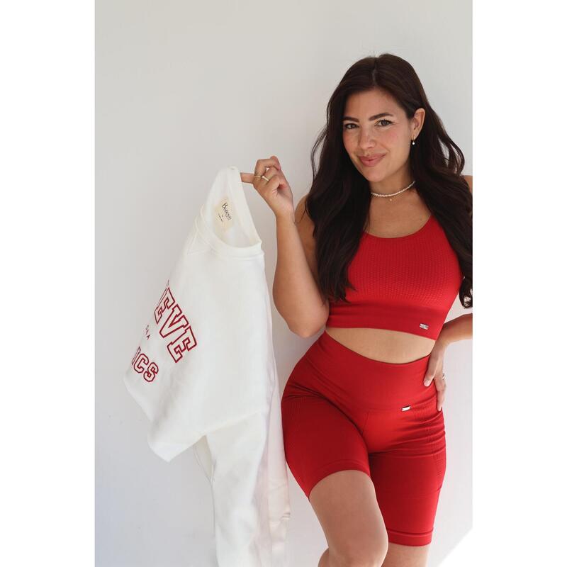 Bliss Biker en Rojo de BELIEVE ATHLETICS