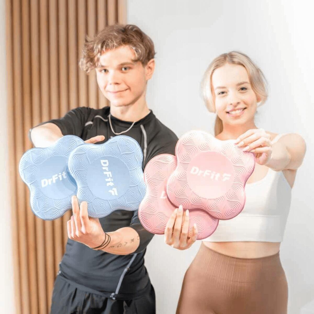 Podkładki amortyzujące do ćwiczeń i jogi pod kolana łokcie nadgarstki DrFit 6/7