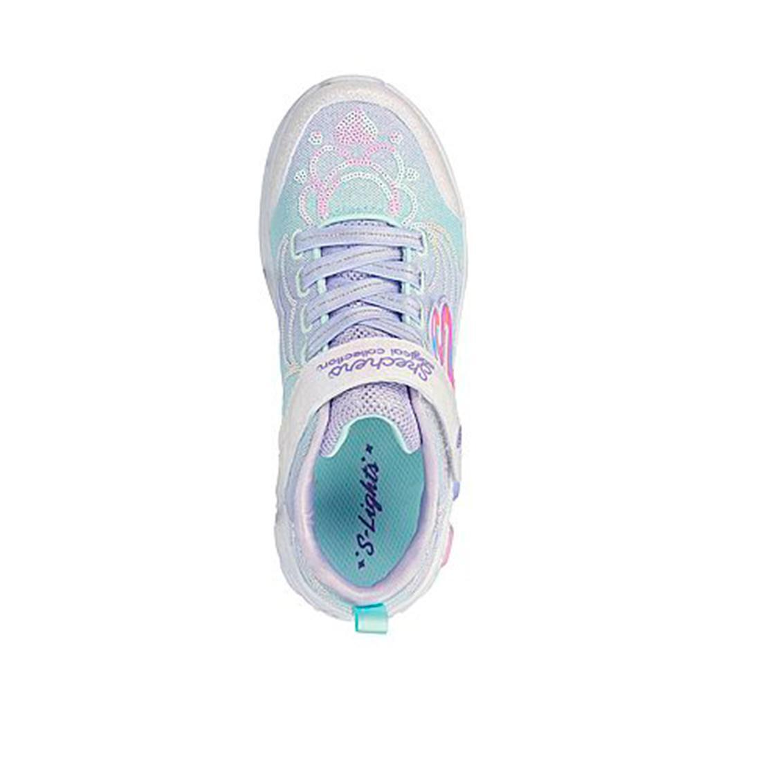 Princesa do Skechers Kid deseja tênis lavanda 4/5
