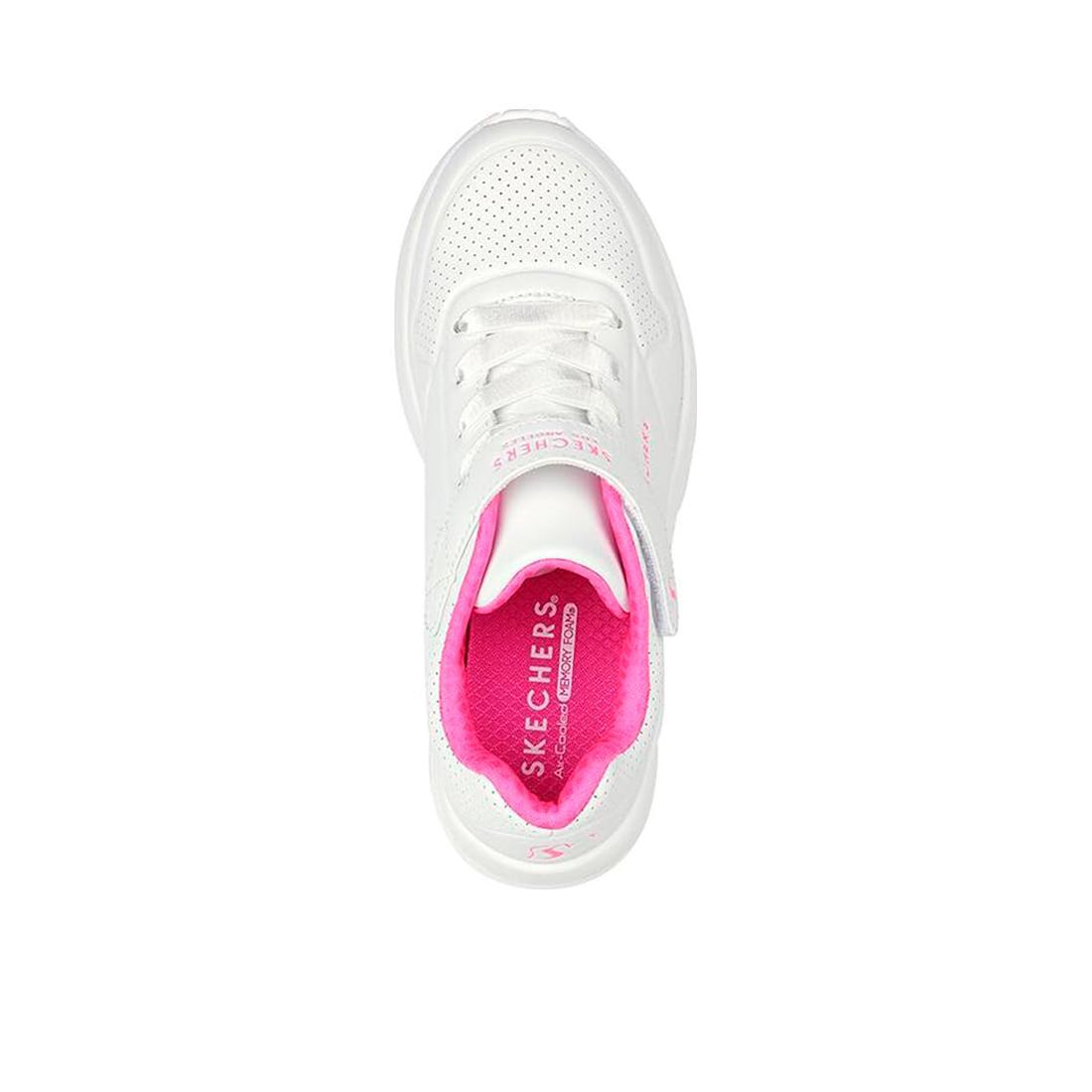 Zapatillas Skechers Niño Uno Lite Blanco 3/4