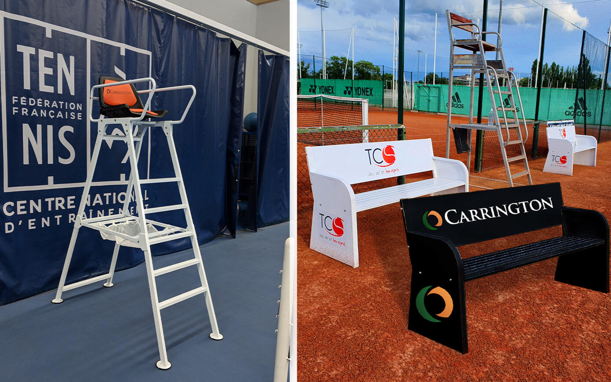 Kit Bancs et Chaise pour court de Tennis - Carrington 2/5