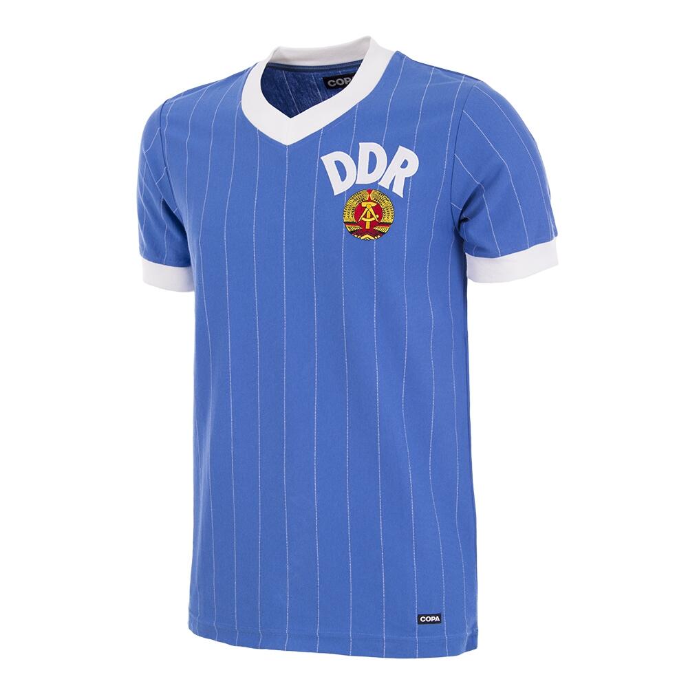 Retro Voetbalshirt - Heren - DDR 1985 - Blauw 1/7