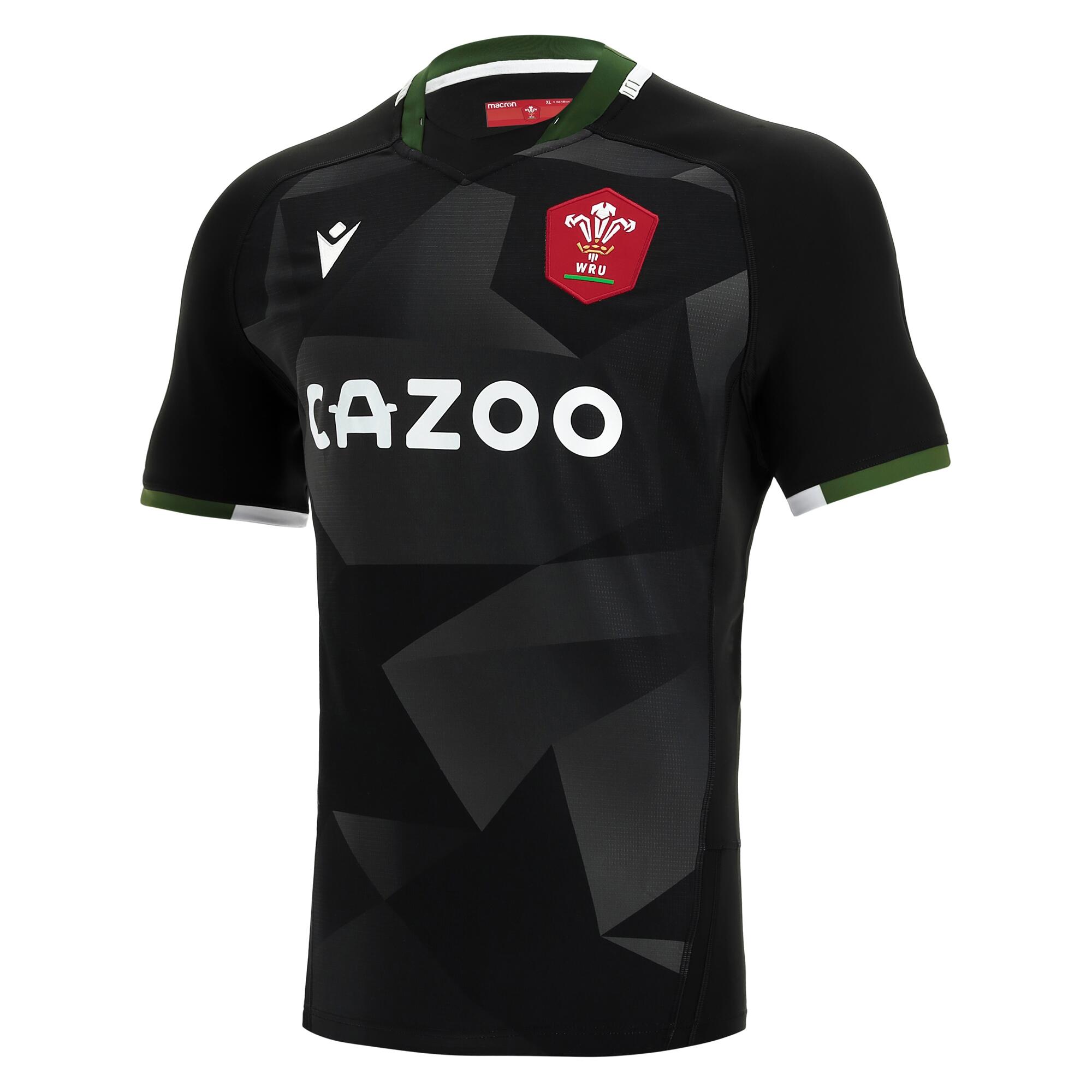 Wales WRU Mens Alternative Pro Authentic Tech Body Fit Rugby Shirt 1/2