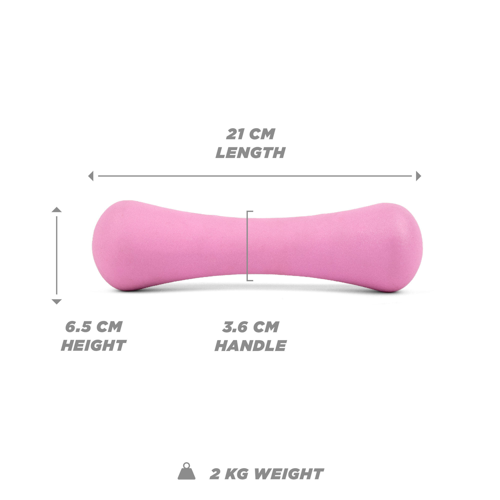 Kurzhantel 2 Kilo Mit Neopren-Beschichtung 6/7