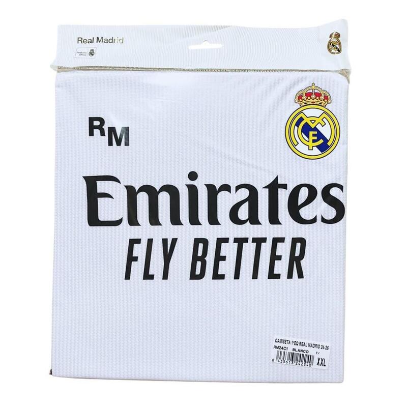 Camiseta Fútbol Niños Real Madrid 1ª Equipación 24/25 Réplica Oficial Mbappé