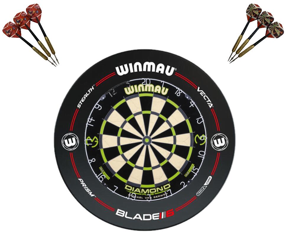 Winmau MvG Dart Board Michael Van Gerwen + Pro-Line Dartboard Surround