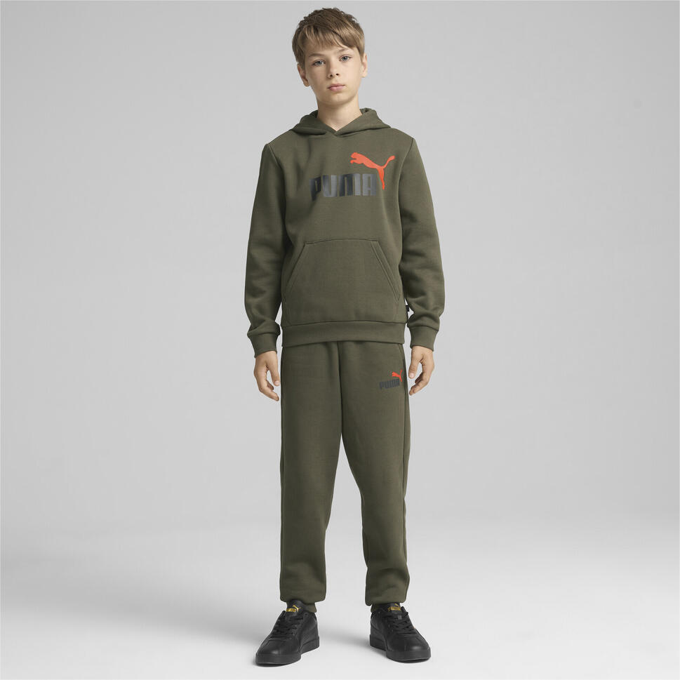 Młodzieżowa bluza z kapturem i dużym dwukolorowym logo Essentials+ PUMA