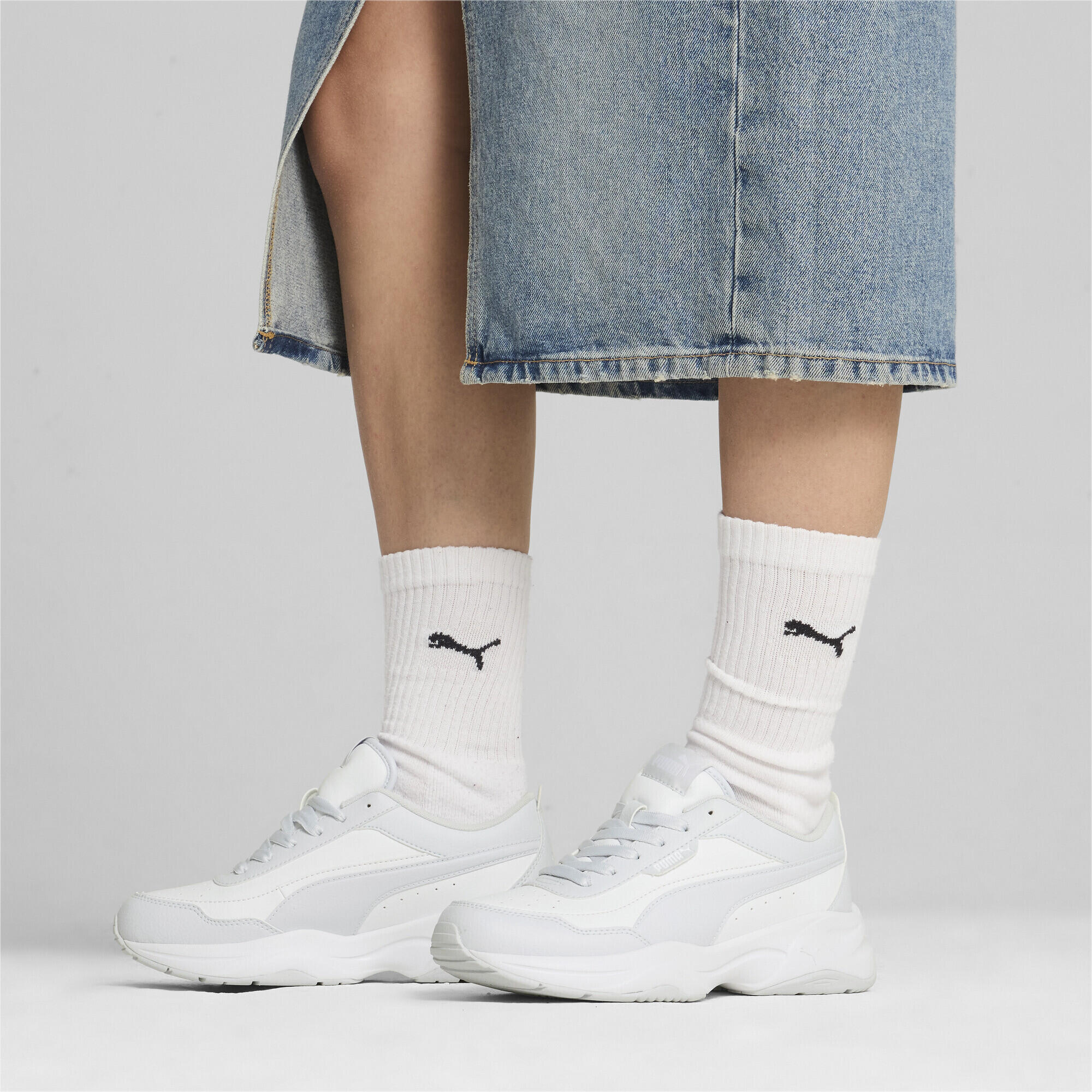 Cilia Mode Sneakers Damen PUMA Silver Mist White Gray 3/7