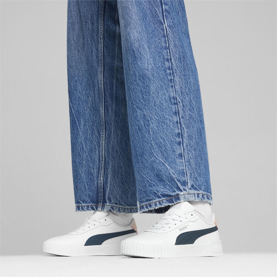 Damskie sneakersy Carina 2.0 PUMA White Gray Skies Island Pink