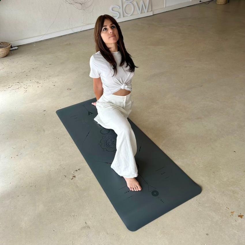 Tapis de yoga antidérapant Star Om Gris 2/5