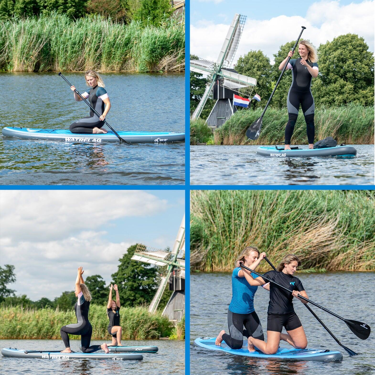 Premium kwaliteit opblaasbaar SUP Board - WATRFLAG Flow 10'2" - Set - ALLROUND 2/8