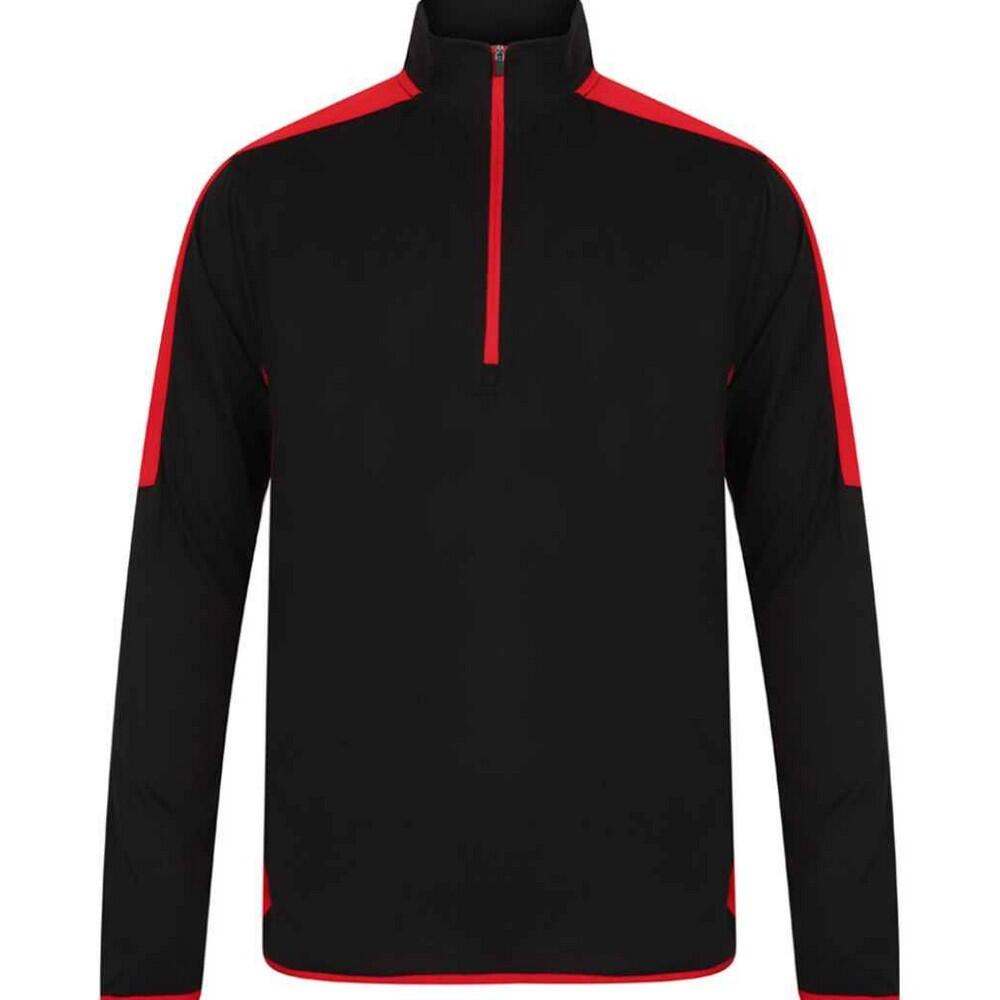 Finden & Hales Mens Contrast Zip Neck Midlayer Top