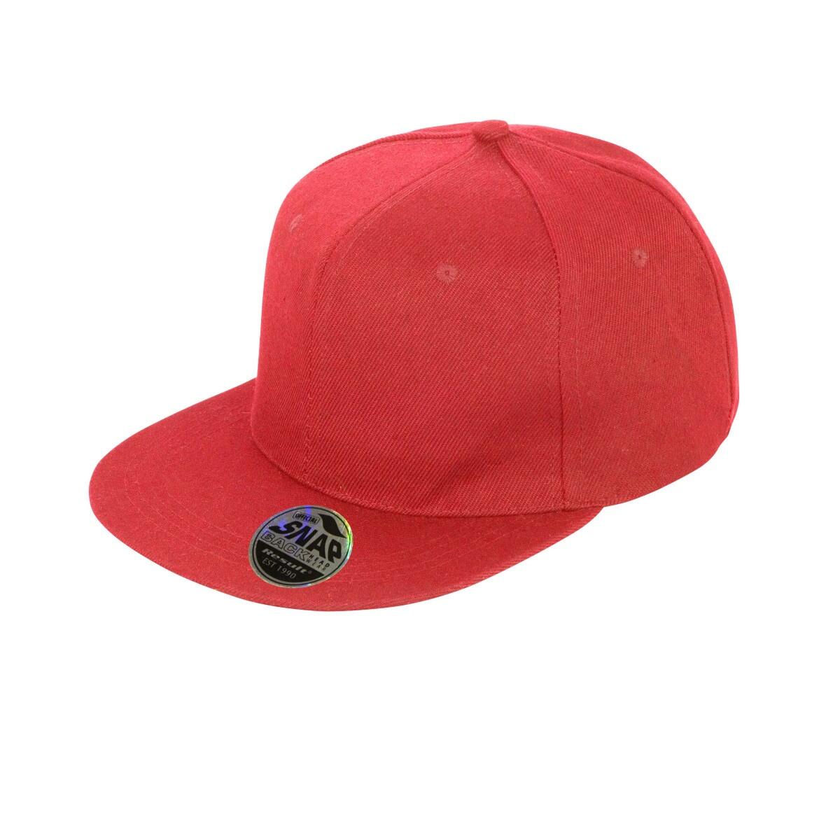 Result Unisex Core Bronx Original Flat Peak Snapback Solid Colour Cap (Pack of