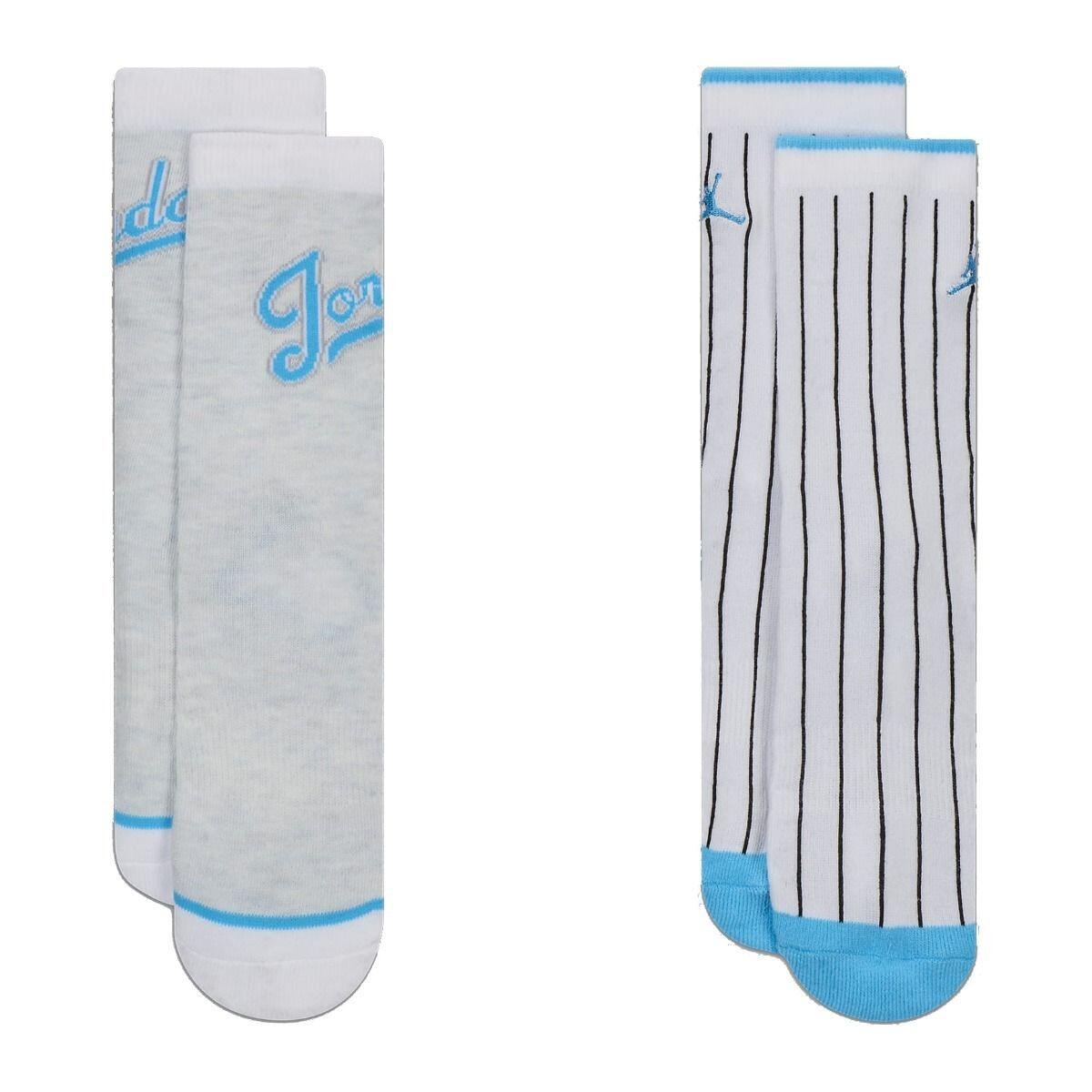 Due paia di calzini jordan mvp - bianco/celeste 2/2