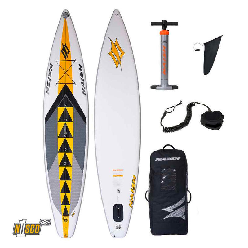 ONE Inflatable 12'6" SUP Board - White/Orange