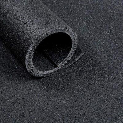 Sportvloer mat van 2.5 m2 (125 x 200 cm) - dikte 10 mm - asfaltlook zwart