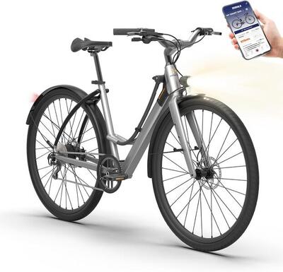 SAUDADE - Bici a Pedalata Assistita 28". Autonomia 90km Ricarica Veloce - Blu