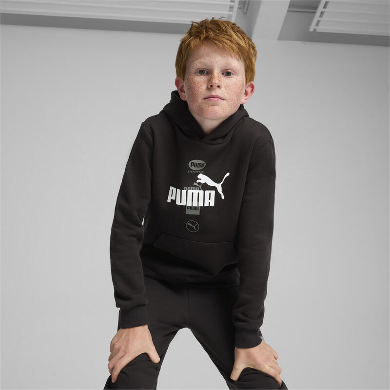 Sudadera con capucha PUMA POWER Graphic Niño PUMA Black