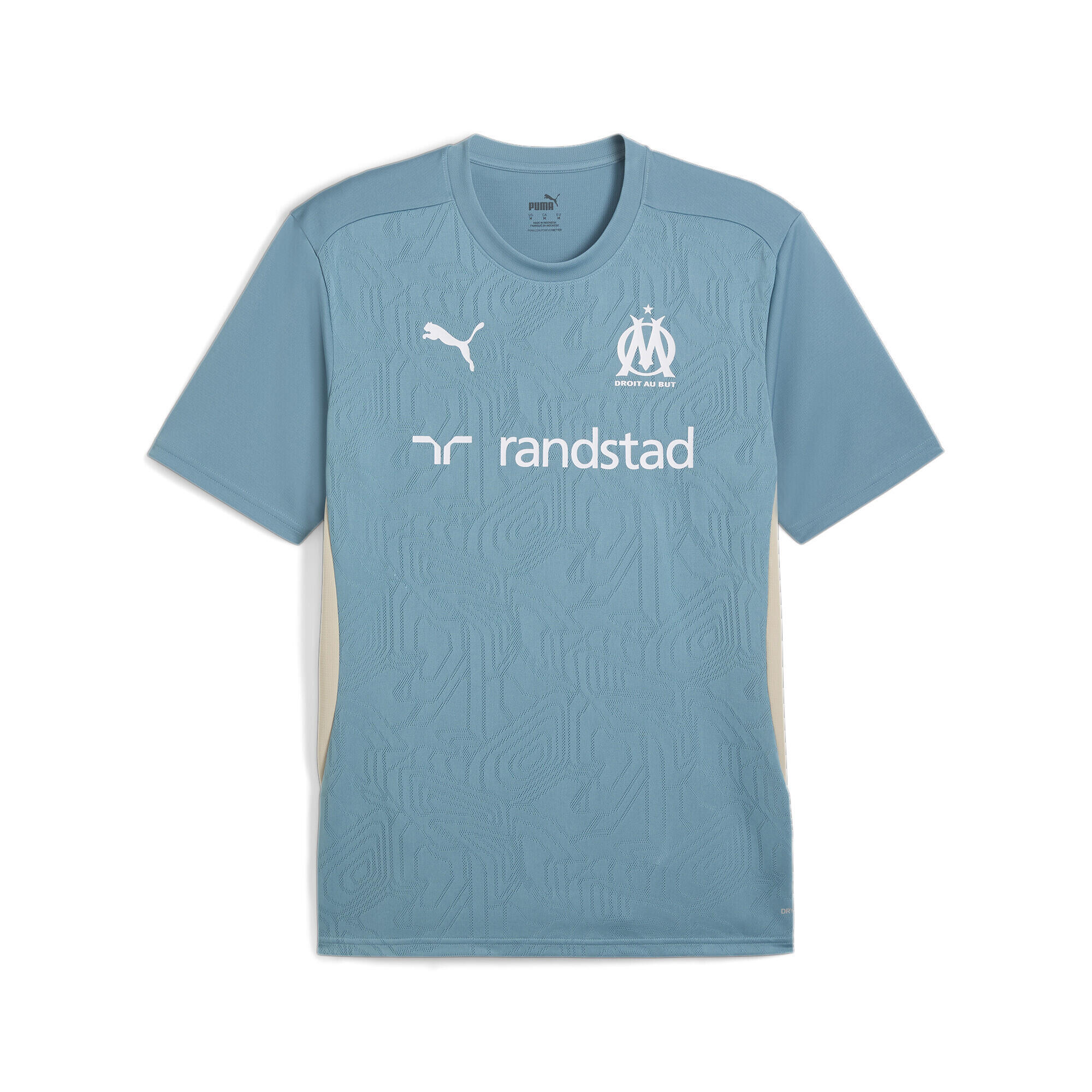 Maglia da allenamento Olympique de Marseille da uomo PUMA Bold Blue Putty Beige 5/7