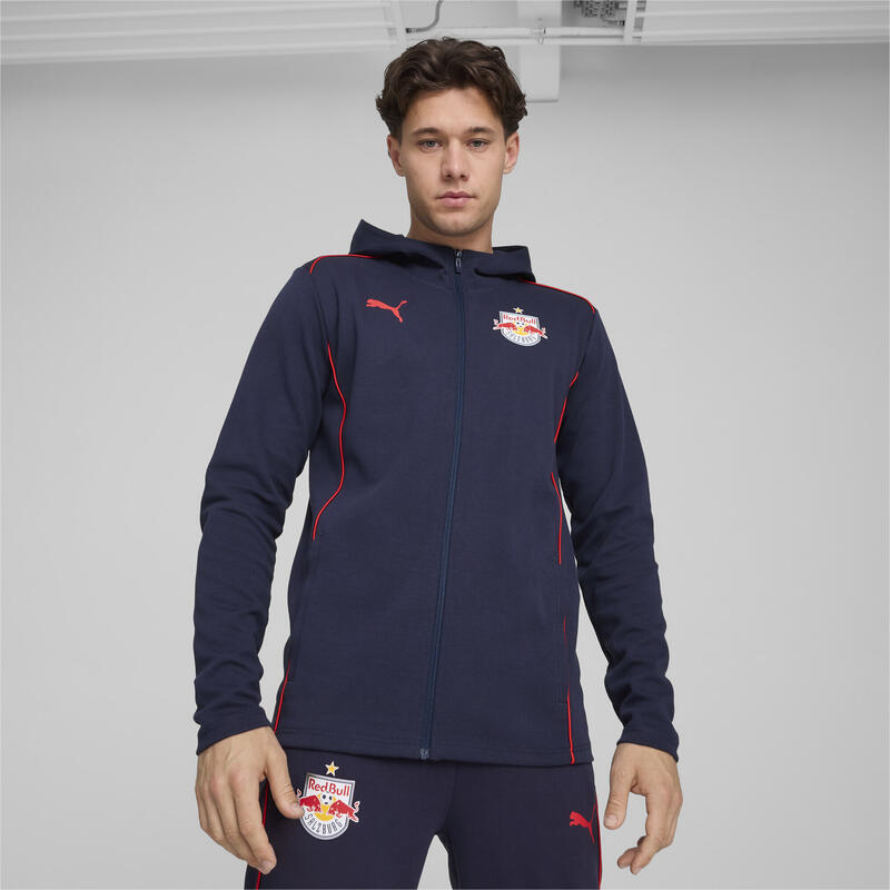 Chaqueta con capucha FC Red Bull Salzburg Casuals Hombre PUMA Navy Red Blue