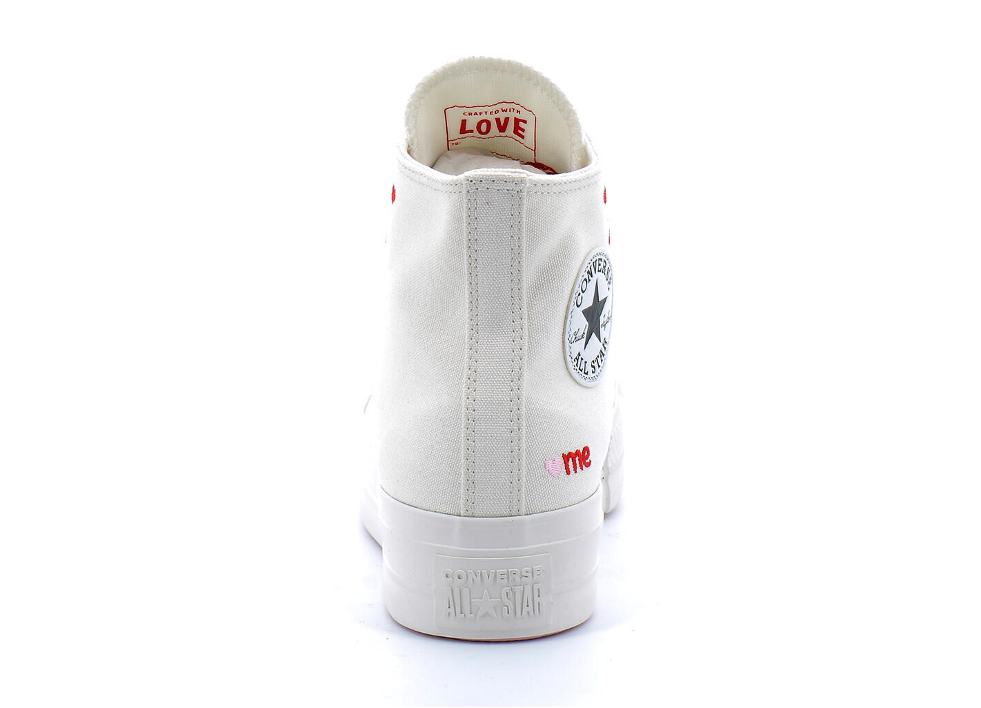 Converse Chuck Taylor All-Star Lift Hi White Red 4/4