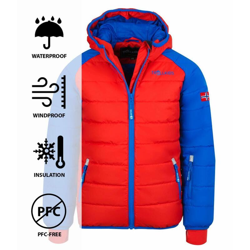 Veste d'hiver enfant Hafjell XT déperlante et coupe-vent Rouge