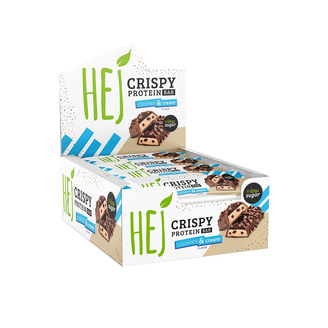 HEJ Natural HEJ Crispy Bar (12x45g) Cookies & Cream - Barres - Barres protéinées 5/6