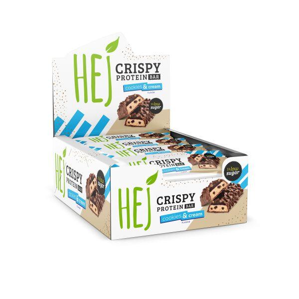 HEJ HEJ Natural HEJ Crispy Bar (12x45g) Cookies & Cream - Repen - Eiwit Repen