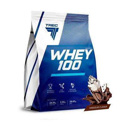 Trec nutrition whey 100 (900g) double chocolate - eiwitten