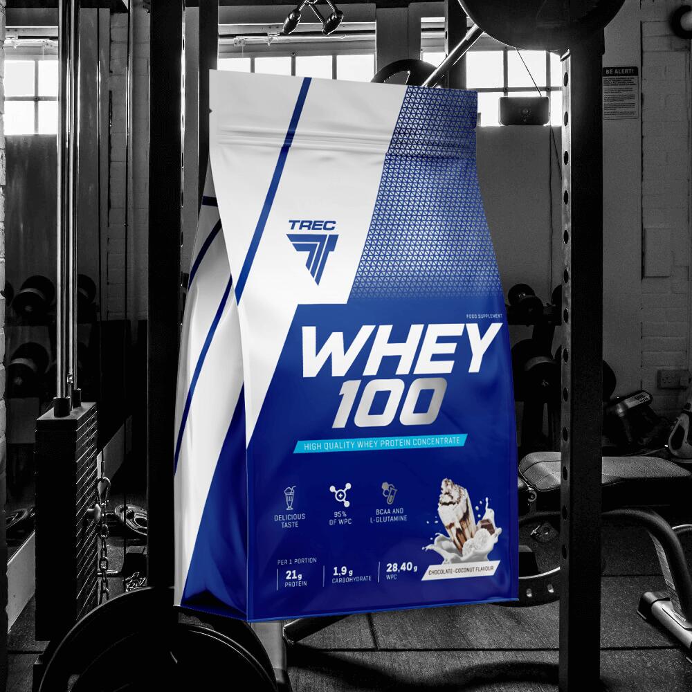 Trec Nutrition Whey 100 (900g) Chocolate Coconut - Protéines 2/3