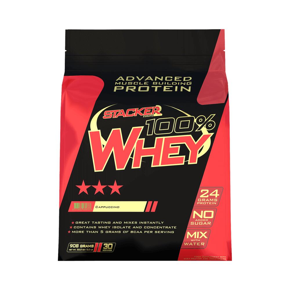 STACKER2 Stacker2 100% Whey (908g) Cappuccino - Eiwitten - Wei-eiwit Mix