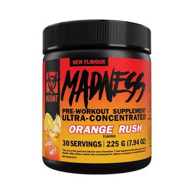Mutant mutant madness (30 serv) orange rush - pre-workout - pre-workout booster