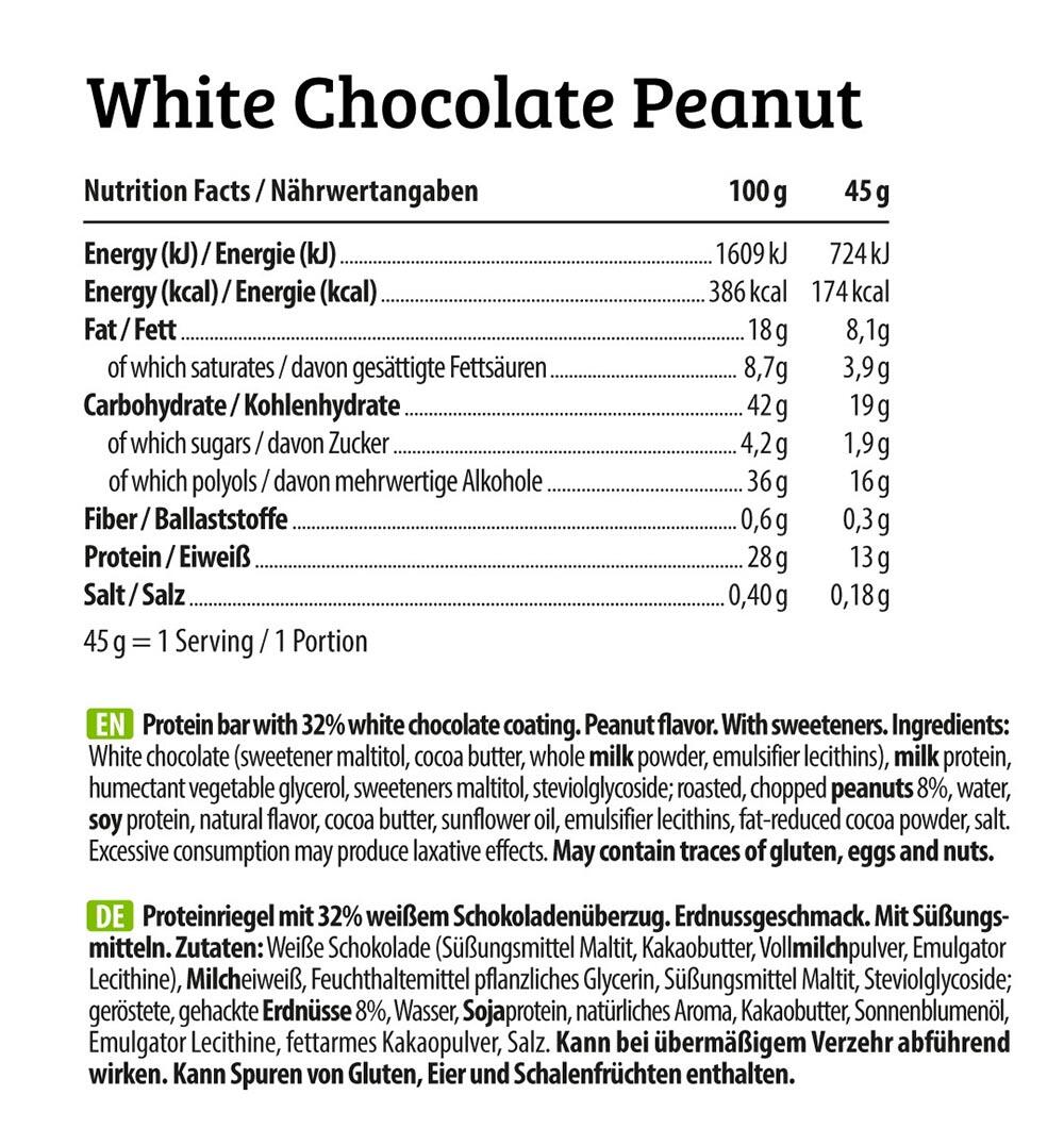 HEJ Natural HEJ Crispy Bar (12x45g) White Chocolate Peanut - Barres 3/3
