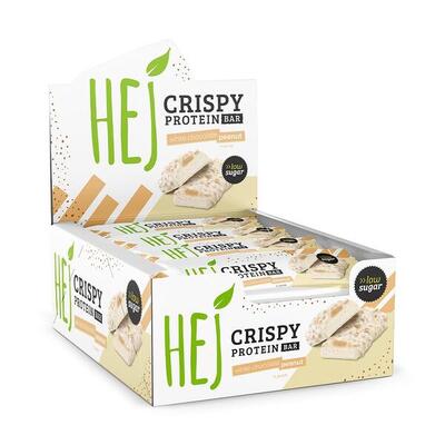 Hej natural hej crispy bar (12x45g) white chocolate peanut - repen - eiwit repen
