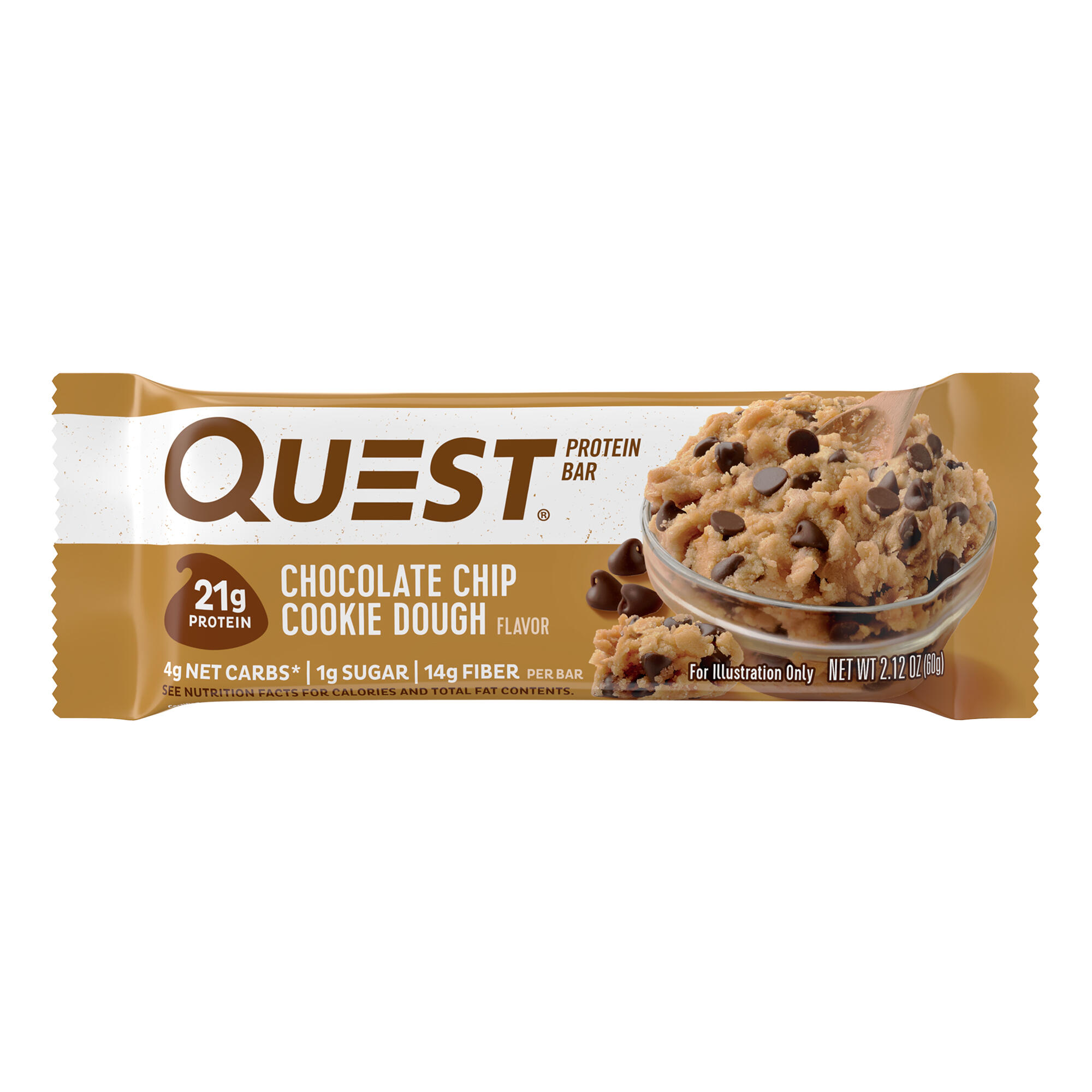 Barres protéinées - Quest Bar - Pâte à Biscuit Pépites de Chocolat Boite de 12 4/6