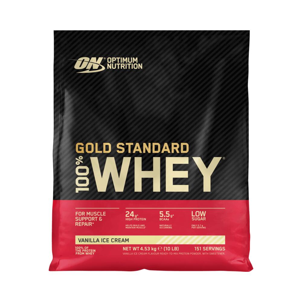 Optimum Nutrition - Optimum Nutrition 100% Whey Gold Standard (10lbs) Vanilla Ice Cream - Whey Protéine - 1 Kg - Decathlon