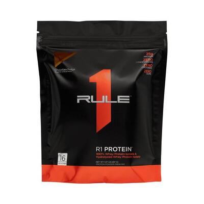 Rule1 r1 protein whey isolate (1lbs) chocolate fudge - eiwitten
