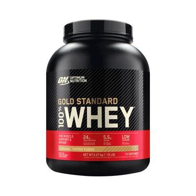 Optimum nutrition 100% whey gold standard (5lbs) caramel toffee fudge