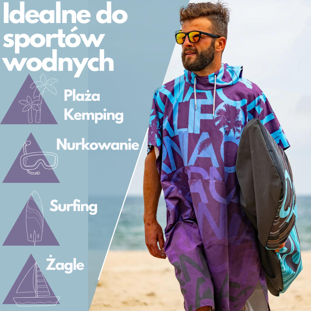 Poncho surf California ponczo plażowe 2/8