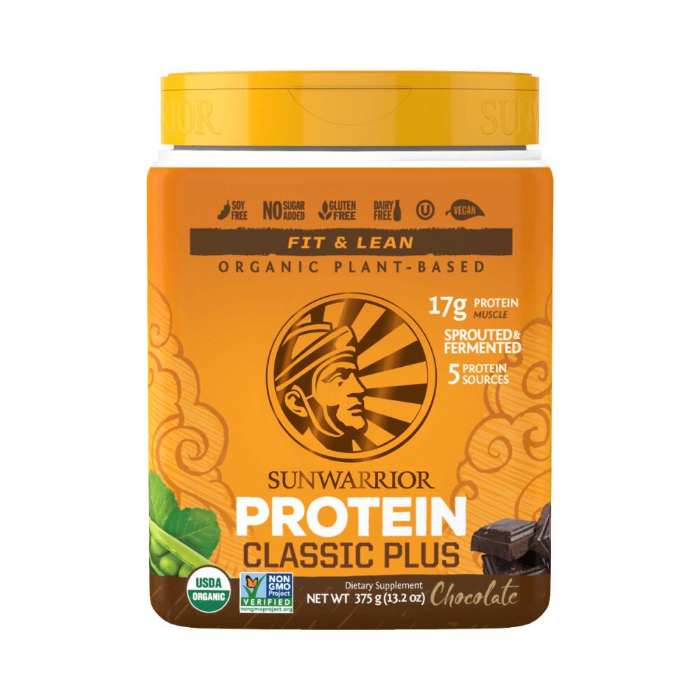 SUNWARRIOR Sunwarrior Classic Plus Organic (375g) Chocolate - Eiwitten - Veganistisch eiwit