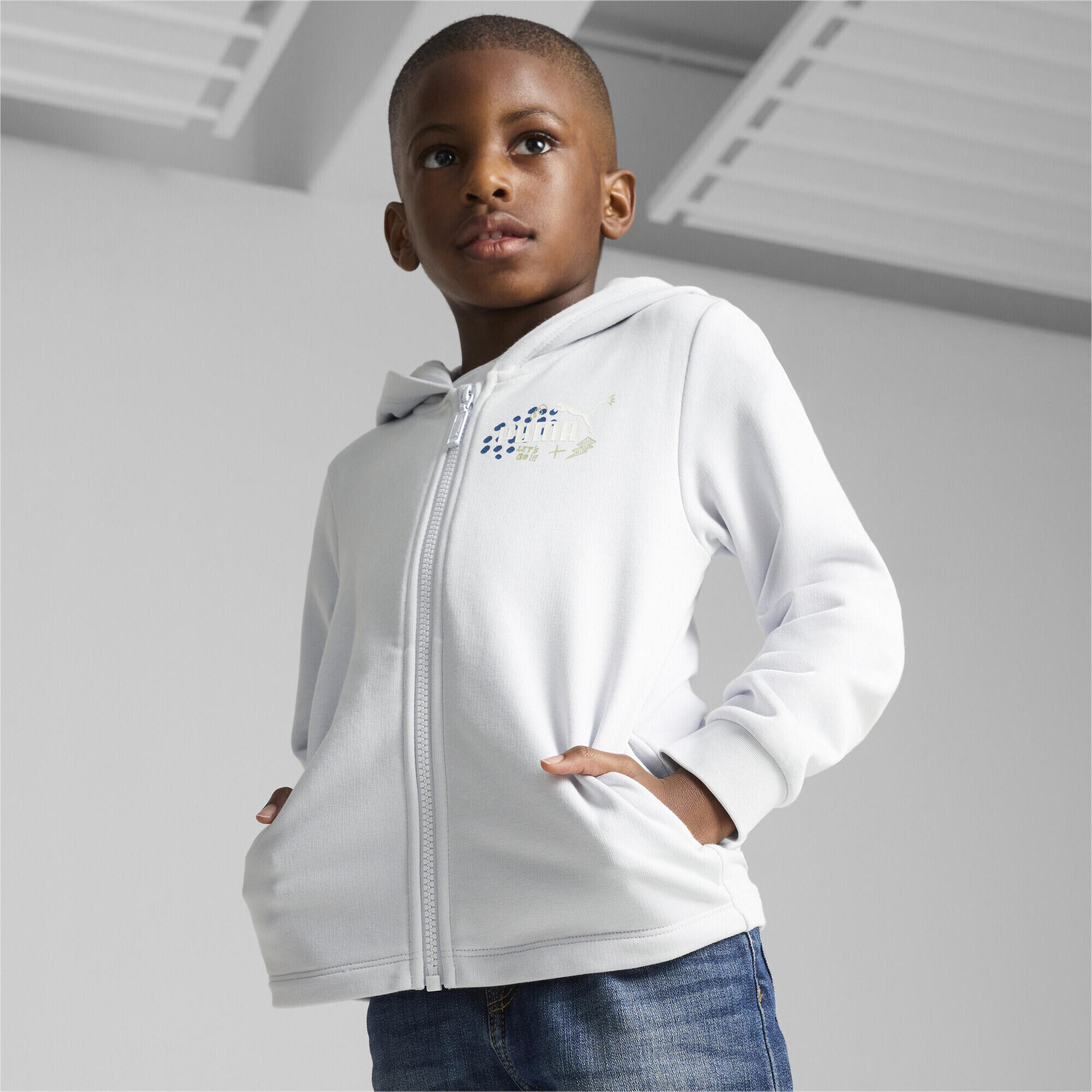 ESS+ hoodie voor kinderen PUMA Silver Mist Gray 3/7